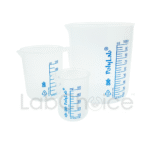 Polypropylene beaker with clear graduations, lightweight and chemical-resistant – LabChoice Australia