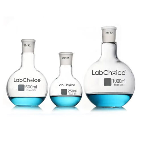 Flat Bottom Boiling Flask with Socket Joint and Short Neck – LabChoice Australia