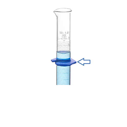 Bumper guard measuring cylinder, shock-absorbing and chemical resistant, LabChoice Australia