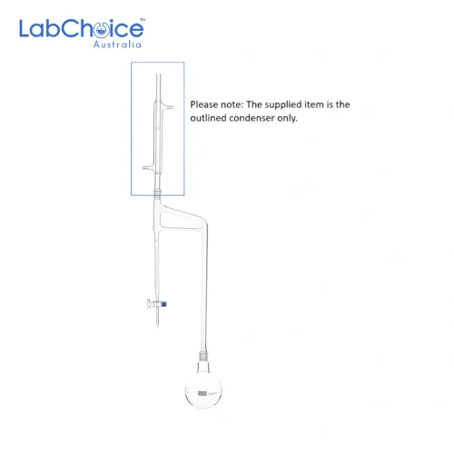Clevenger condenser for essential oil extraction apparatus, borosilicate glass BORO 3.3, LabChoice Australia