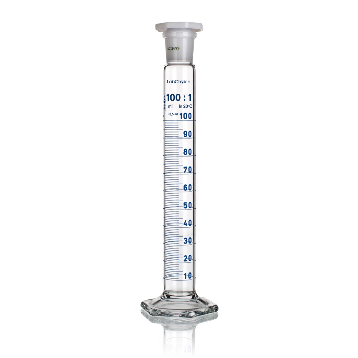 Measuring Cylinder Class A with Stopper and Round Base BORO 3.3 Glass – LabChoice Australia