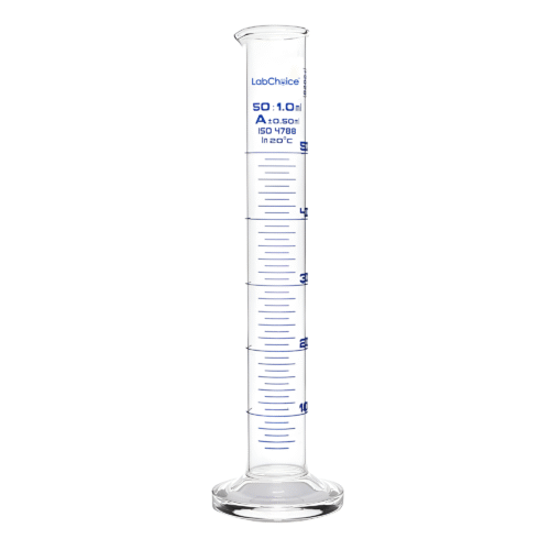Measuring Cylinder Class A with Spout and Break-Resistant Collar BORO 3.3 Glass – LabChoice Australia
