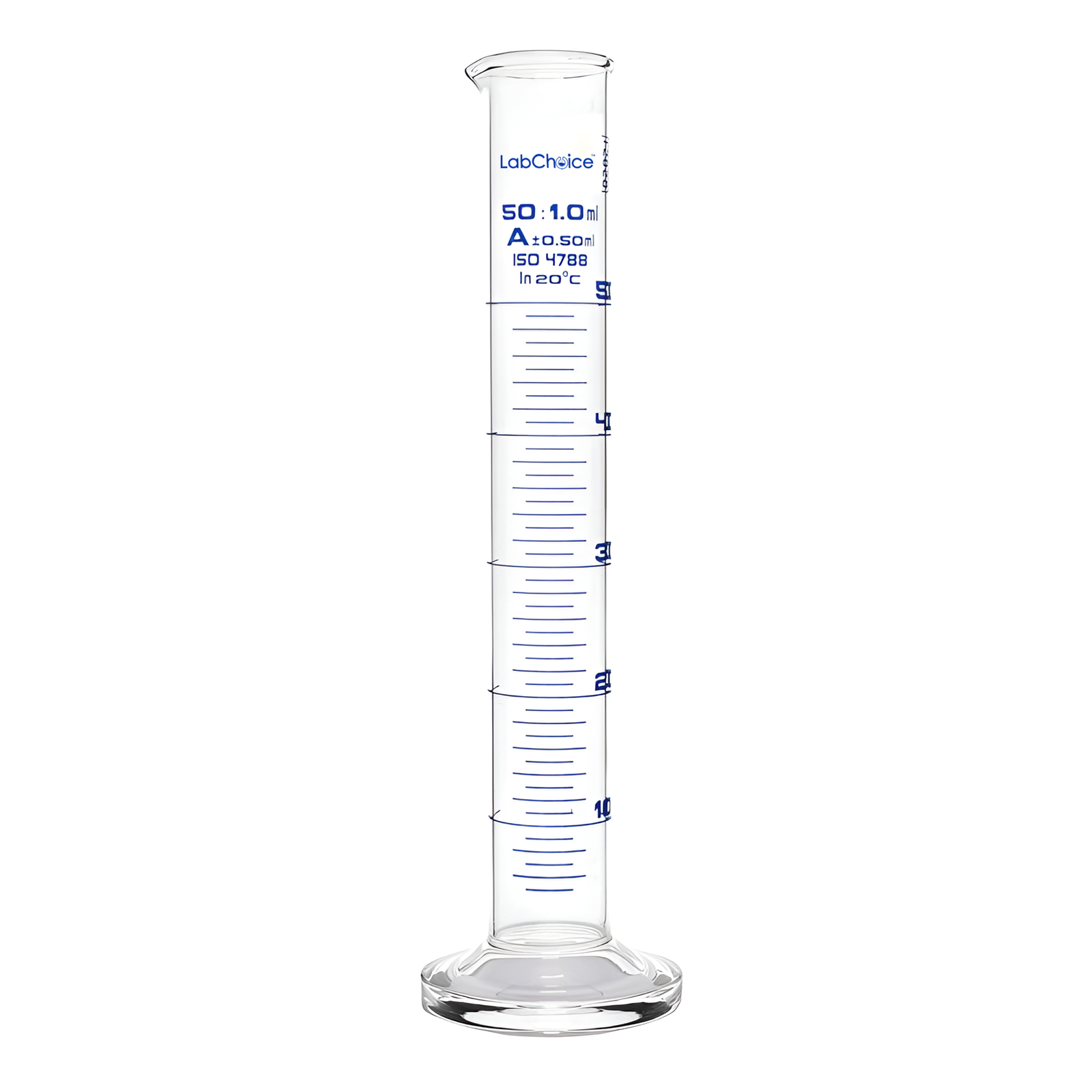 Measuring Cylinder Class B with Spout and Break-Resistant Collar BORO 3.3 Glass – LabChoice Australia