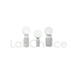 Penny head ground glass stopper made from borosilicate glass for laboratory glassware sealing.