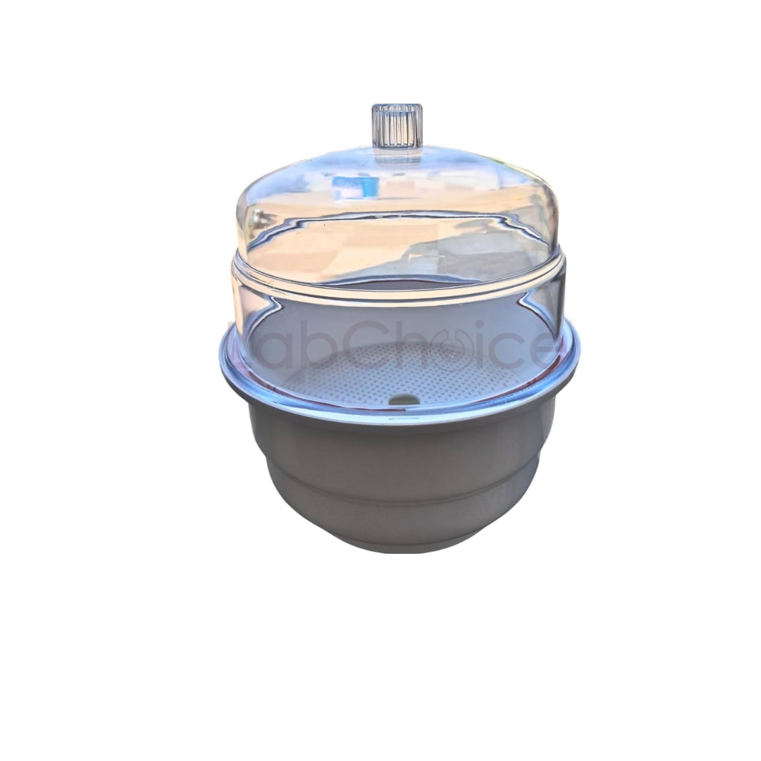 Plain desiccator with polypropylene body for safe, moisture-free laboratory sample storage – LabChoice Australia