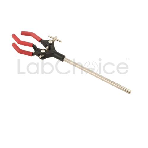 Retort Clamp, 3-Prong Adjustable with Non-Slip Rubber Jaws for Secure Grip – LabChoice Australia