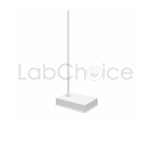 Retort stand with polypropylene base, corrosion-resistant and durable, ideal for supporting clamps and lab apparatus – LabChoice Australia