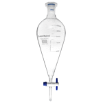 Separating Funnel Pear Shape with PTFE Stopcock and Stopper BORO 3.3 Glass – LabChoice Australia