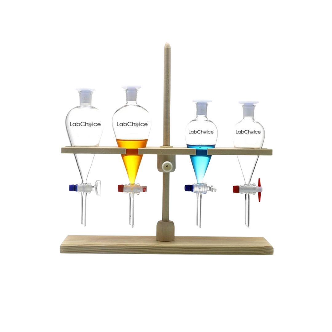 Pear Shape Separating Funnel with PTFE Stopcock and Glass Stopper – LabChoice Australia