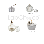 Spirit lamp alcohol burner with stainless steel, aluminium, and glass body – LabChoice Australia