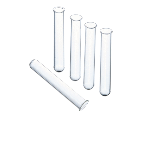 Test tubes round bottom with rim, borosilicate glass BORO 3.3, LabChoice Australia