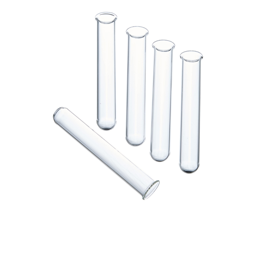 Test tubes round bottom with rim, borosilicate glass BORO 3.3, LabChoice Australia