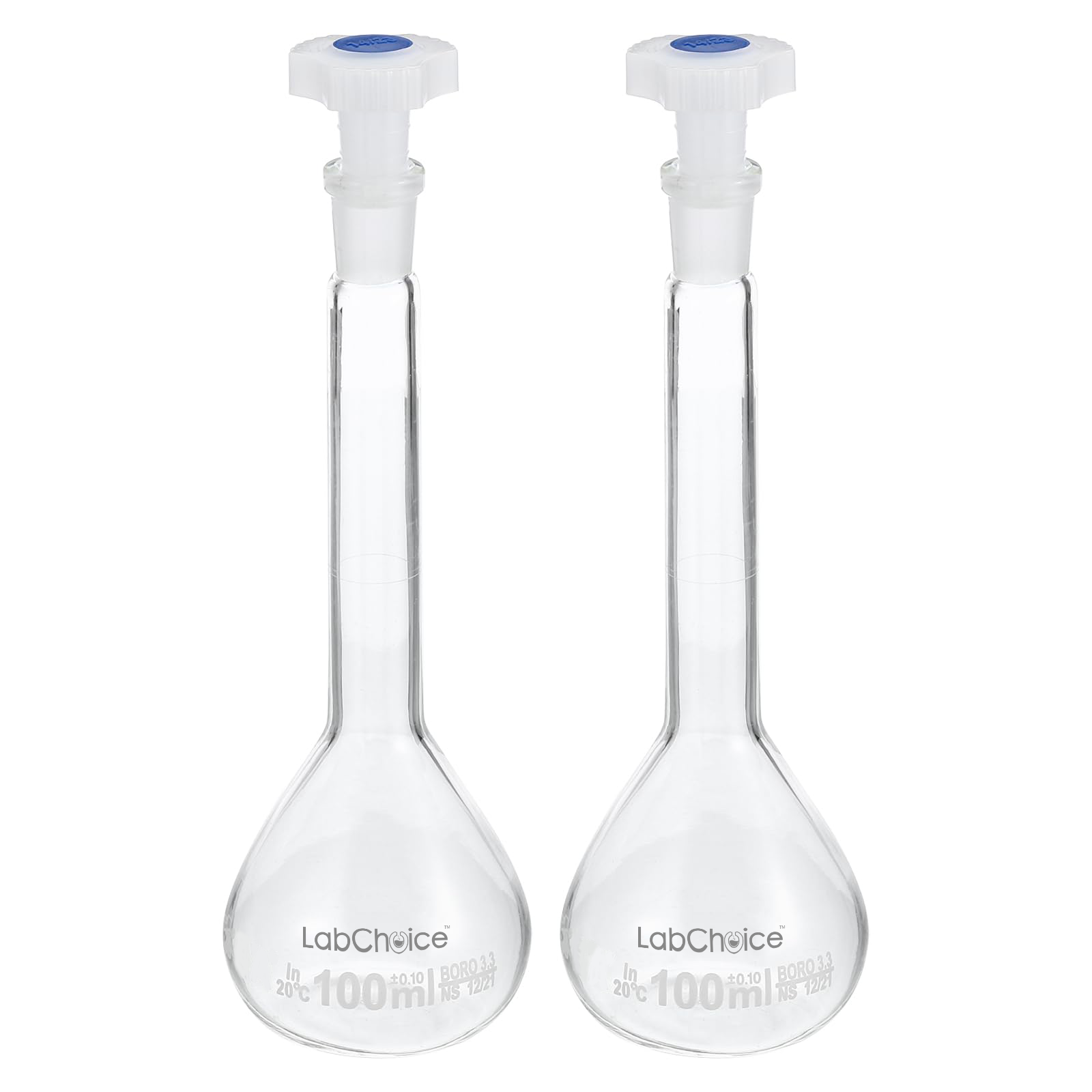 Volumetric Flask Class B with PE Stopper BORO 3.3 Glass – LabChoice Australia
