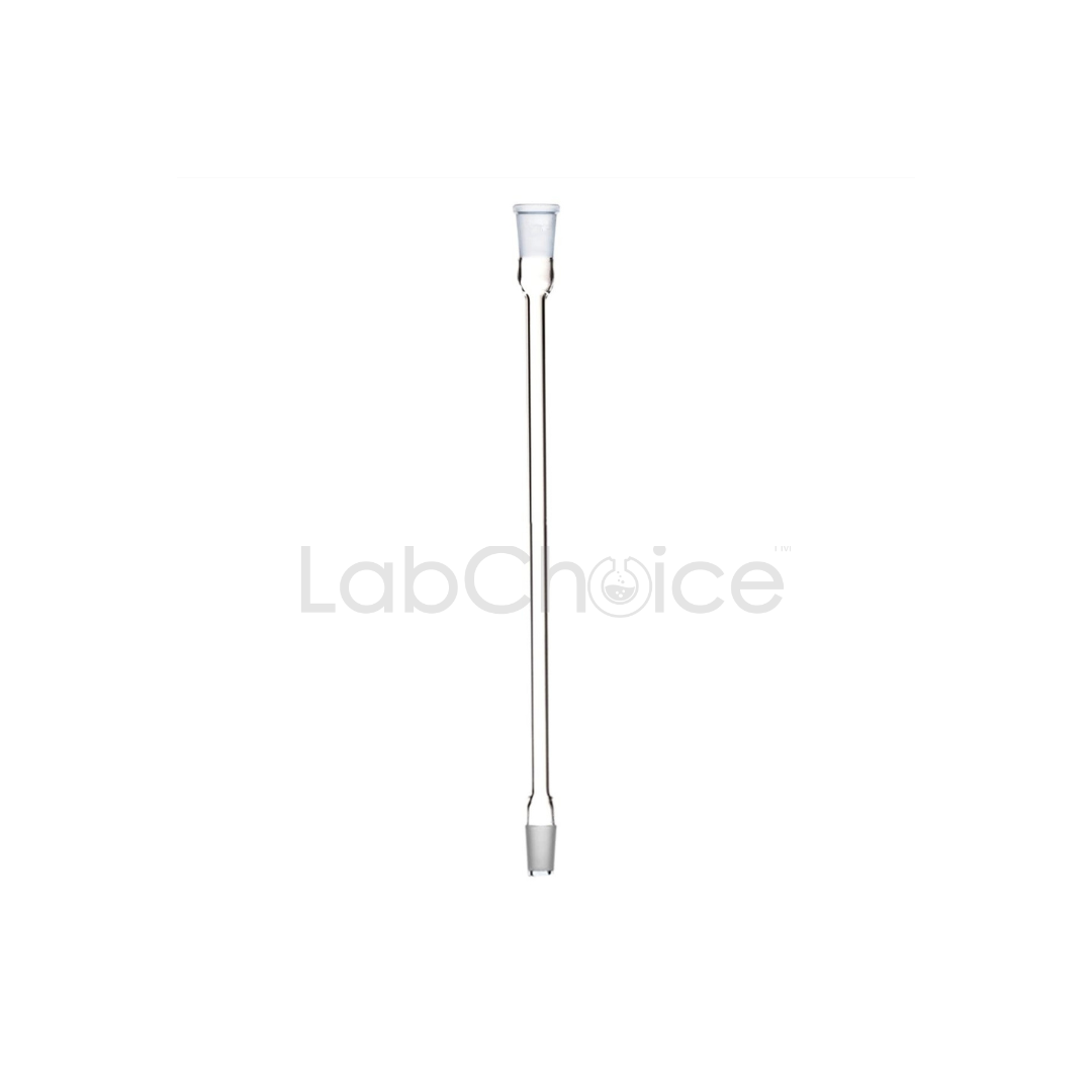 Air condenser made from BORO 3.3 borosilicate glass for natural air cooling in laboratory distillation and reflux setups supplied by LabChoice Australia.