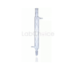 Allihn bulb condenser made from BORO 3.3 borosilicate glass with interchangeable joints for efficient reflux cooling – LabChoice Australia.