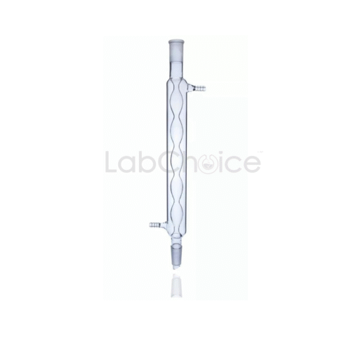 Allihn bulb condenser made from BORO 3.3 borosilicate glass with interchangeable joints for efficient reflux cooling – LabChoice Australia.