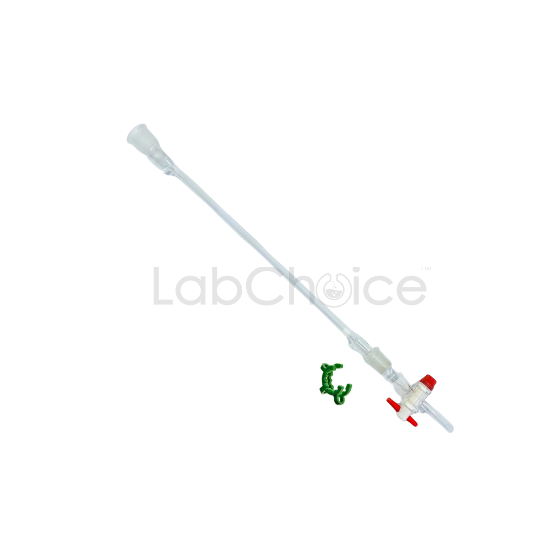 Chromatography column set made from BORO 3.3 borosilicate glass by LabChoice Australia with detachable PTFE stopcock for controlled flow and precise compound separation.