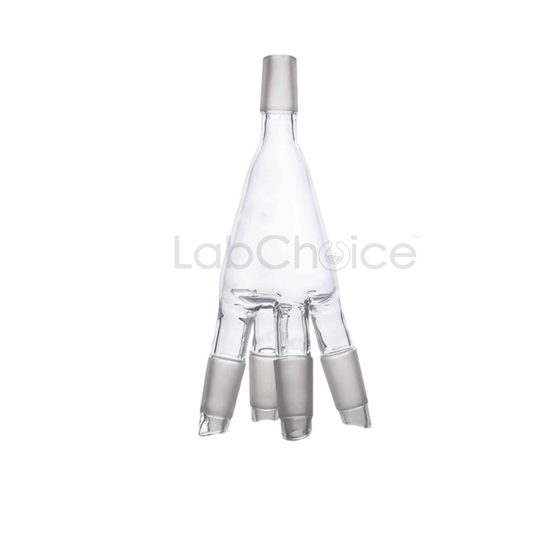Cow Distillation Adapter BORO 3.3 Glass for continuous fraction collection – LabChoice Australia