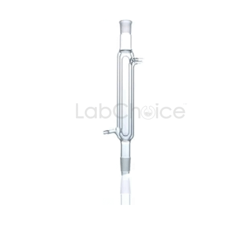 Davies double surface condenser made from BORO 3.3 borosilicate glass with dual cooling surfaces for high-efficiency reflux – LabChoice Australia.