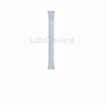 Borosilicate glass extension adapter for laboratory glassware assemblies, used to extend joint connections in distillation or reflux setups, LabChoice Australia.
