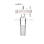Flow Adapter Control with PTFE Stopcock made from BORO 3.3 Borosilicate Glass – LabChoice Australia