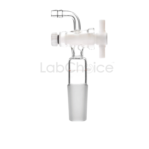 Flow Adapter Control with PTFE Stopcock made from BORO 3.3 Borosilicate Glass – LabChoice Australia