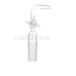 Flow Control Bend Adapter with Glass Stopcock made from BORO 3.3 borosilicate glass by LabChoice Australia