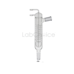 Friedrichs condenser made from BORO 3.3 borosilicate glass by LabChoice Australia with internal spiral coil for high efficiency vapour cooling during reflux and distillation.Friedrichs condenser made from BORO 3.3 borosilicate glass by LabChoice Australia with internal spiral coil for high efficiency vapour cooling during reflux and distillation.