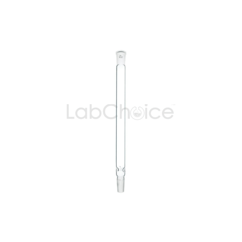 Hempel distillation column plain made from BORO 3.3 borosilicate glass for smooth vapour rise and reliable separation in laboratory distillation setups.