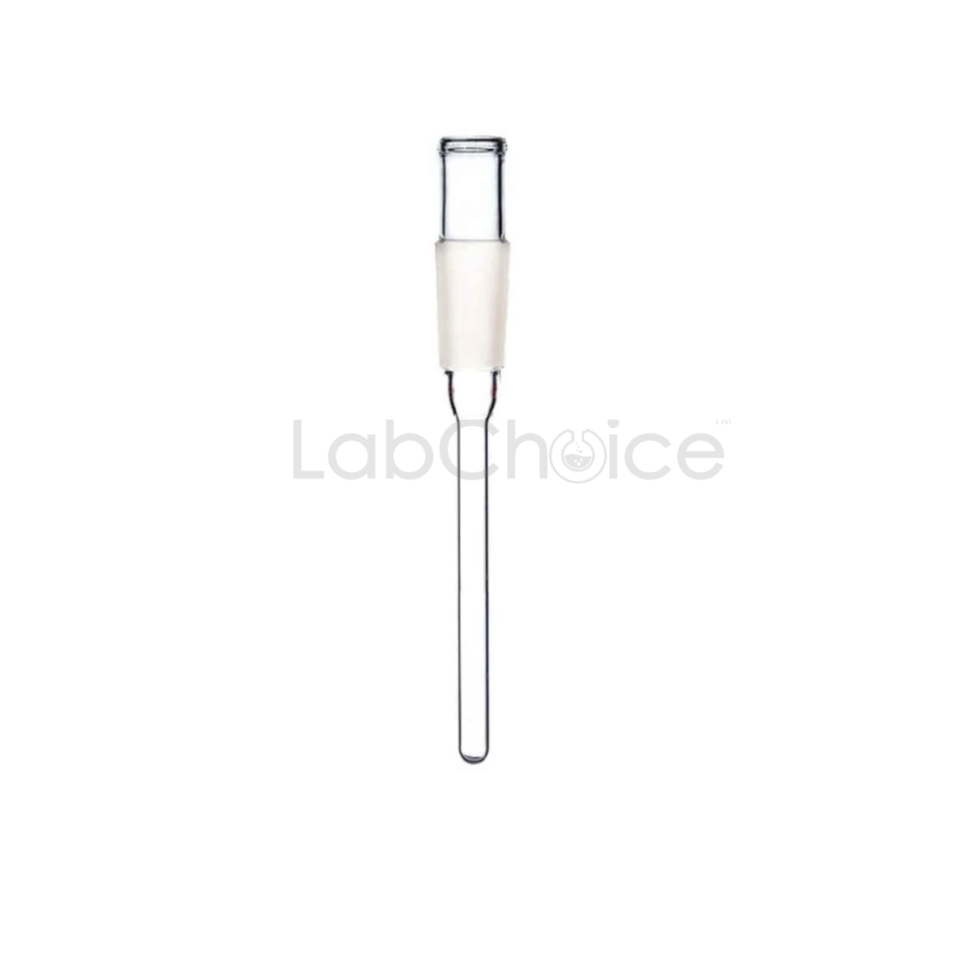 Pocket Thermometer Adapter made from BORO 3.3 borosilicate glass by LabChoice Australia for sealed temperature measurement in laboratory setups.