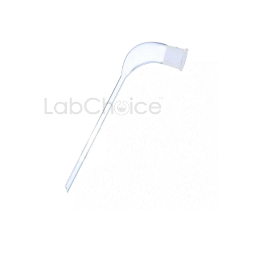 Receiver Delivery Adapter Long Stem made from BORO 3.3 borosilicate glass by LabChoice Australia – precision glass connector for distillation and reflux systems