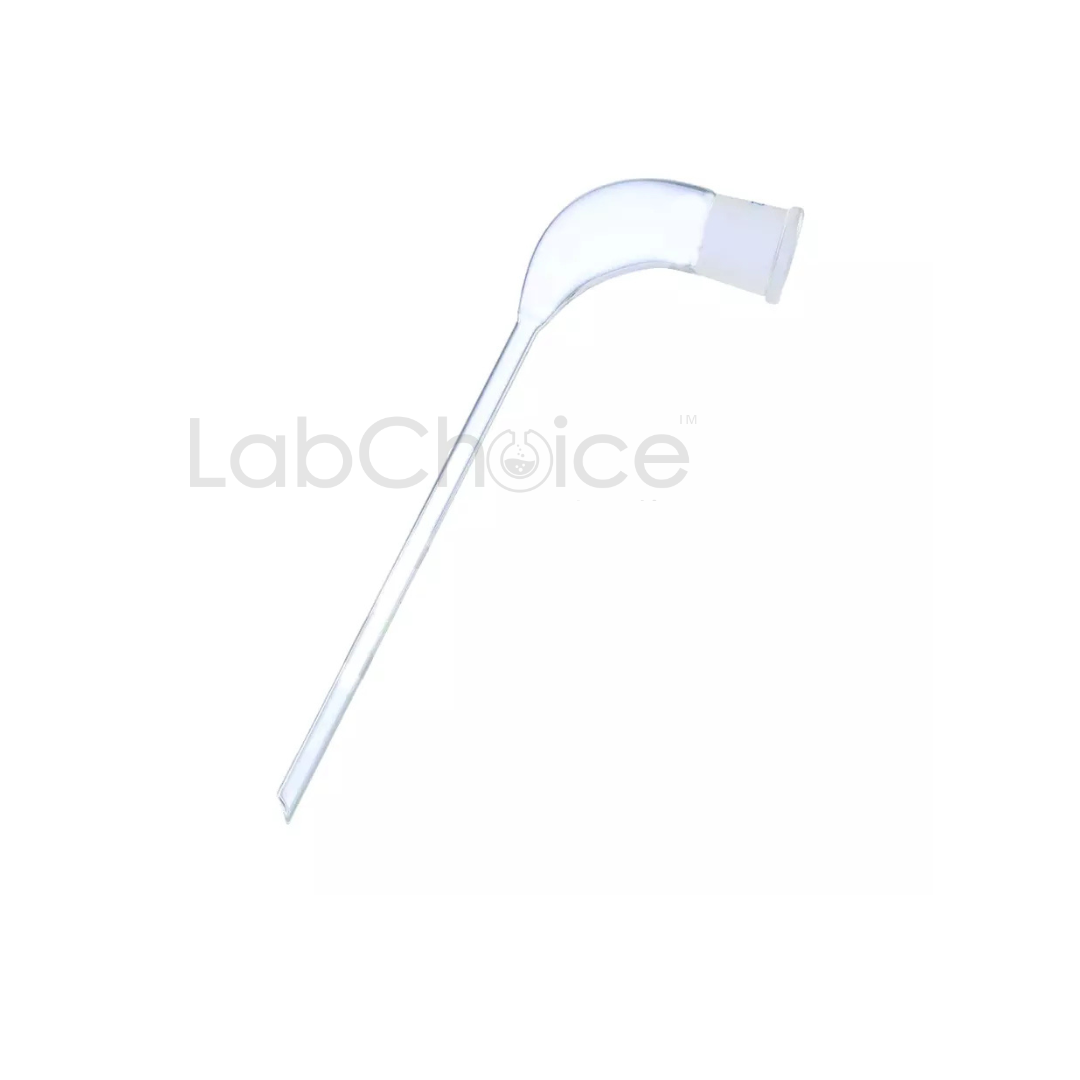 Receiver Delivery Adapter Long Stem made from BORO 3.3 borosilicate glass by LabChoice Australia – precision glass connector for distillation and reflux systems
