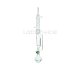 Soxhlet extraction set with coil condenser made from BORO 3.3 glass by LabChoice Australia, complete apparatus for continuous solvent extraction.