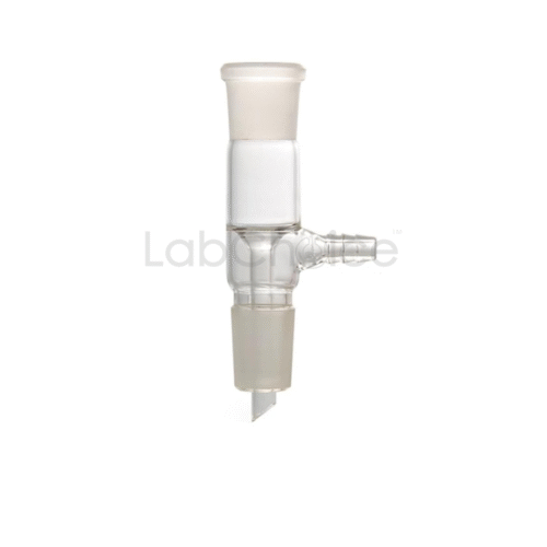 Straight Vacuum Adapter made from BORO 3.3 borosilicate glass by LabChoice Australia – precision connector for vacuum distillation and filtration setups