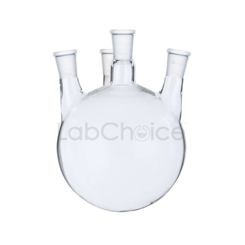 Four neck jointed round bottom boiling flask borosilicate glass BORO 3.3 by LabChoice Australia