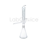 Compact distilling apparatus with Friedrichs condenser and interchangeable joints made from BORO 3.3 borosilicate glass for laboratory distillation setups