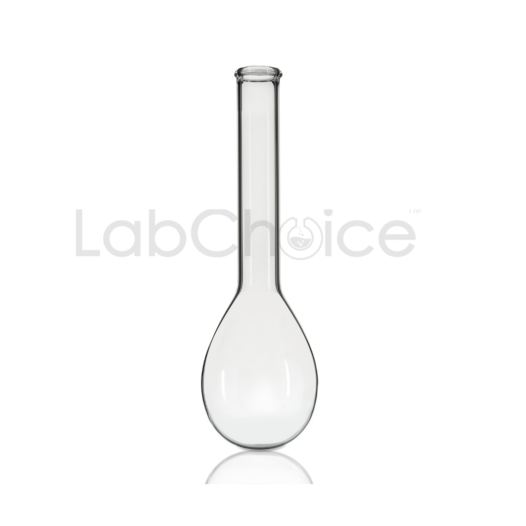Kjeldahl digestion flask made from BORO 3.3 borosilicate glass used for nitrogen and protein analysis in laboratory digestion procedures
