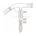 Short path distillation head made from borosilicate glass by LabChoice Australia for vacuum distillation and terpene purification.