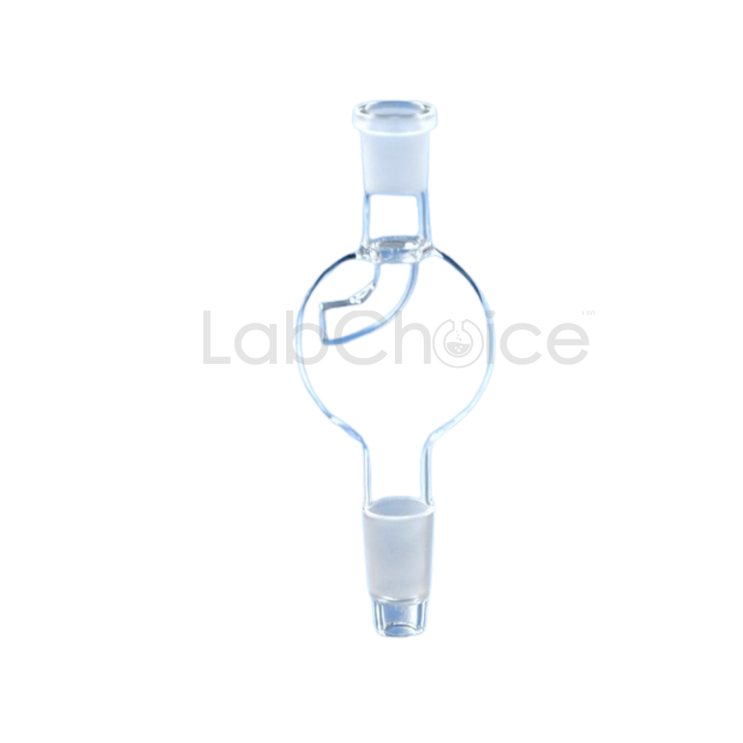 Straight splash head adapter for distillation assemblies made from BORO 3.3 borosilicate glass, laboratory glassware by LabChoice Australia