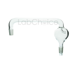 Vertical splash head adapter for distillation assemblies made from BORO 3.3 borosilicate glass by LabChoice Australia, designed to reduce liquid carryover during distillation.