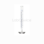 Crow receiver cylinder Class A with round base made from BORO 3.3 borosilicate glass, laboratory distillation receiver supplied by LabChoice Australia