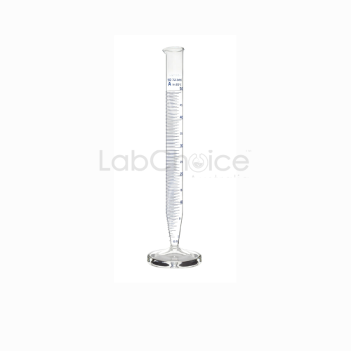 Crow receiver cylinder Class A with round base made from BORO 3.3 borosilicate glass, laboratory distillation receiver supplied by LabChoice Australia