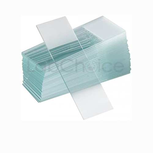 Microscope glass slides one side frosted, clear laboratory slides with frosted labelling end, smooth polished edges, lab grade glass, supplied by LabChoice Australia.