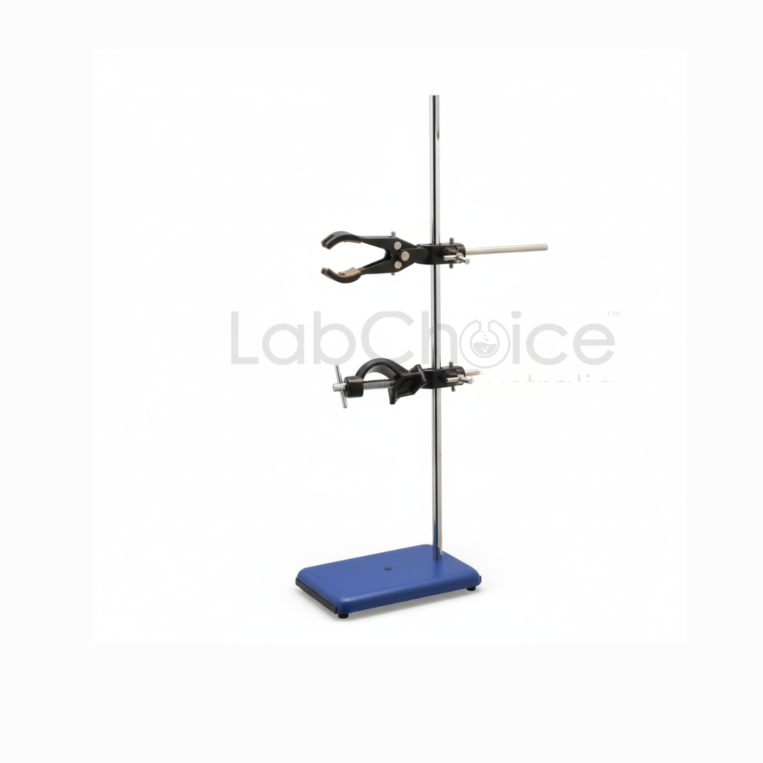 Retort stand kit laboratory support stand set base rod clamps LabChoice Australia