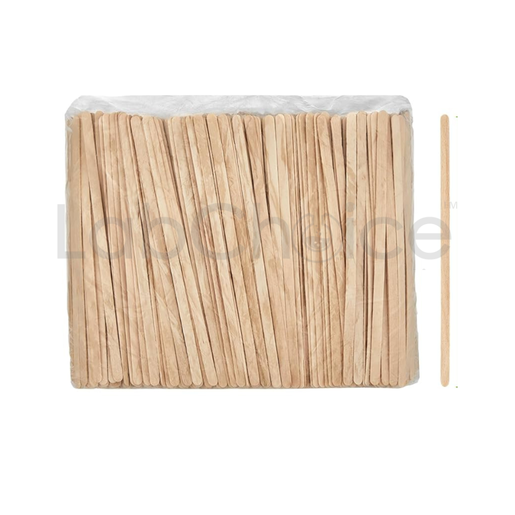 Wooden lab disposable stirrer for single use sample mixing and liquid stirring, LabChoice Australia