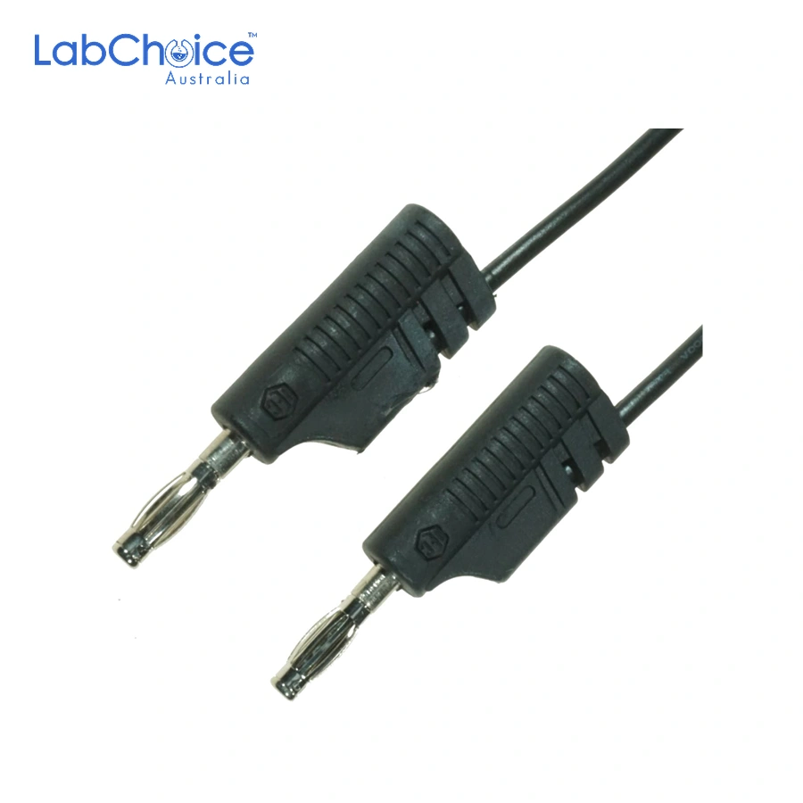 2 mm Banana Plug Cable, 300 mm, Moulded Stackable-LabChoice Australia (5) 2 mm Banana Plug Cable 300 mm Moulded Stackable LabChoice Australia 5