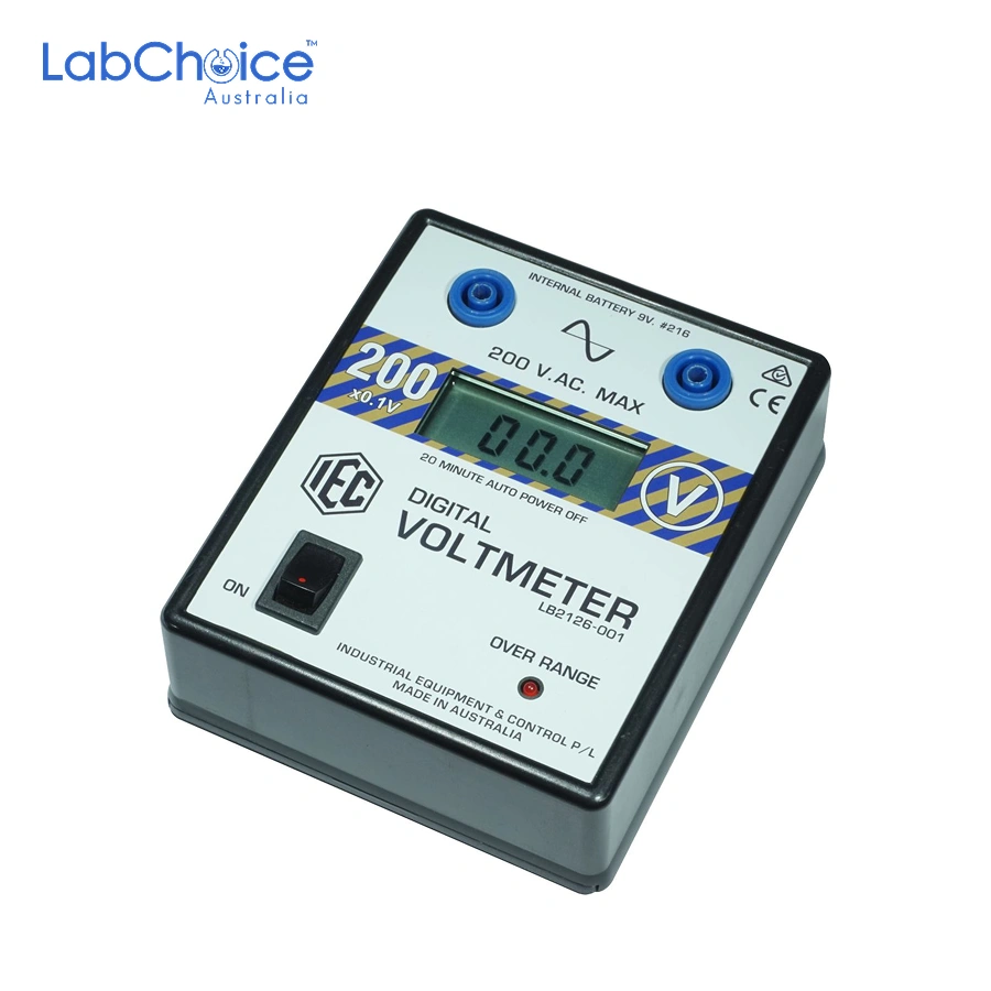 Digital AC Voltmeter LCD, 0 to 200 V, Auto Power Off-LabChoice Australia Digital AC Voltmeter LCD 0 to 200 V Auto Power Off LabChoice Australia