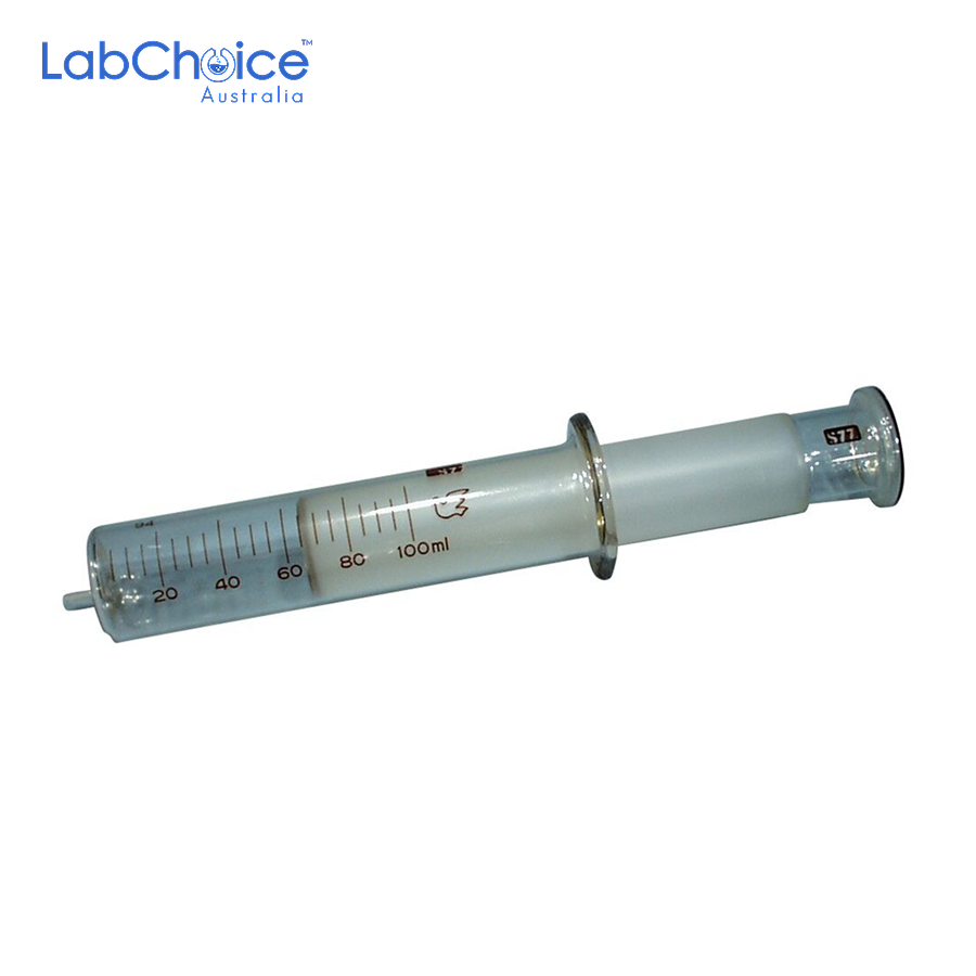 Gas Syringe 100 mL BORO 3.3 Glass LabChoice Australia