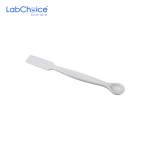 Glazed Porcelain Laboratory Spatula with Spoon End 120 mm LabChoice Australia