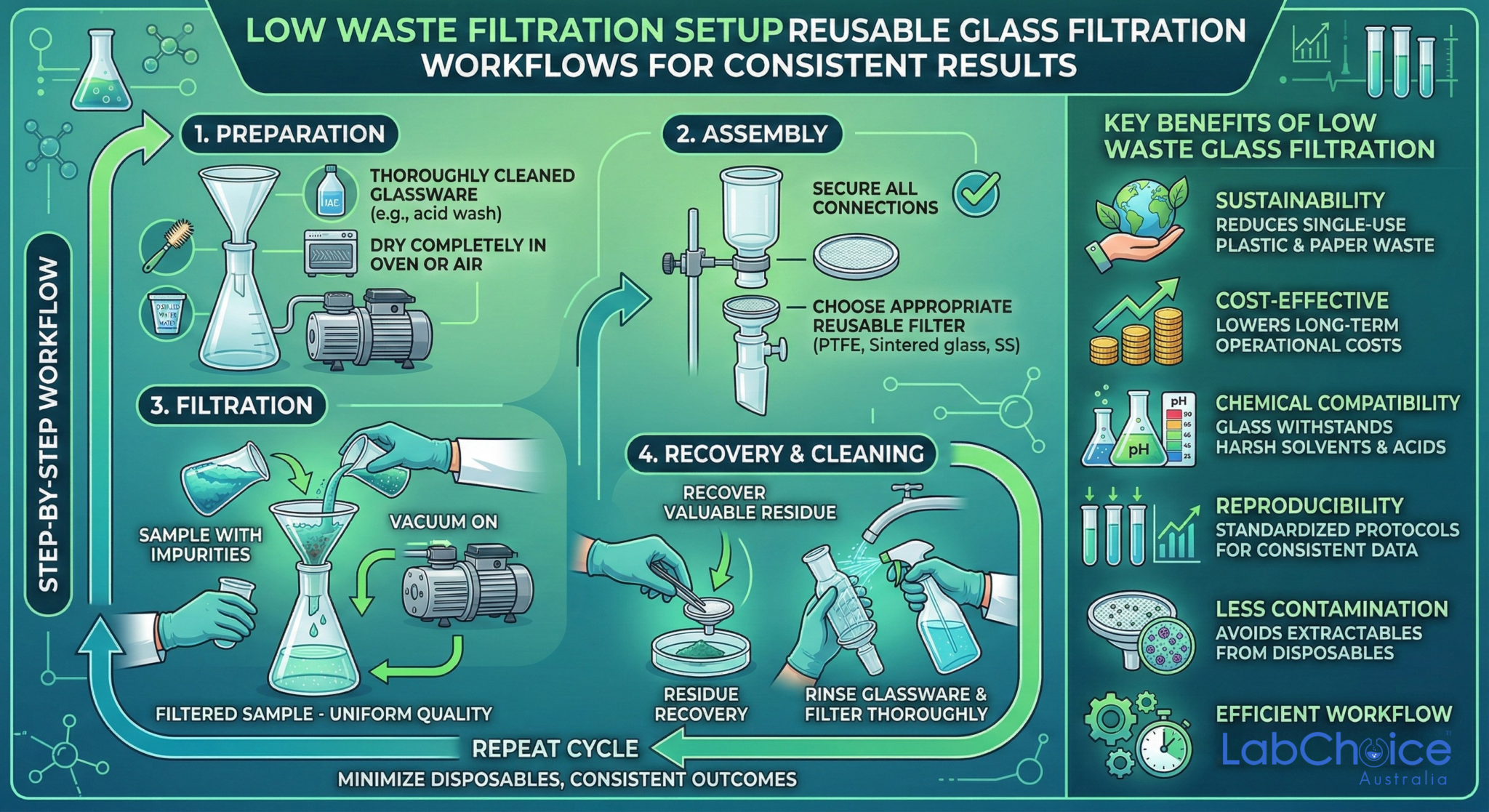 Low Waste Filtration Setup: Reusable Glass Filtration Workflows for ...